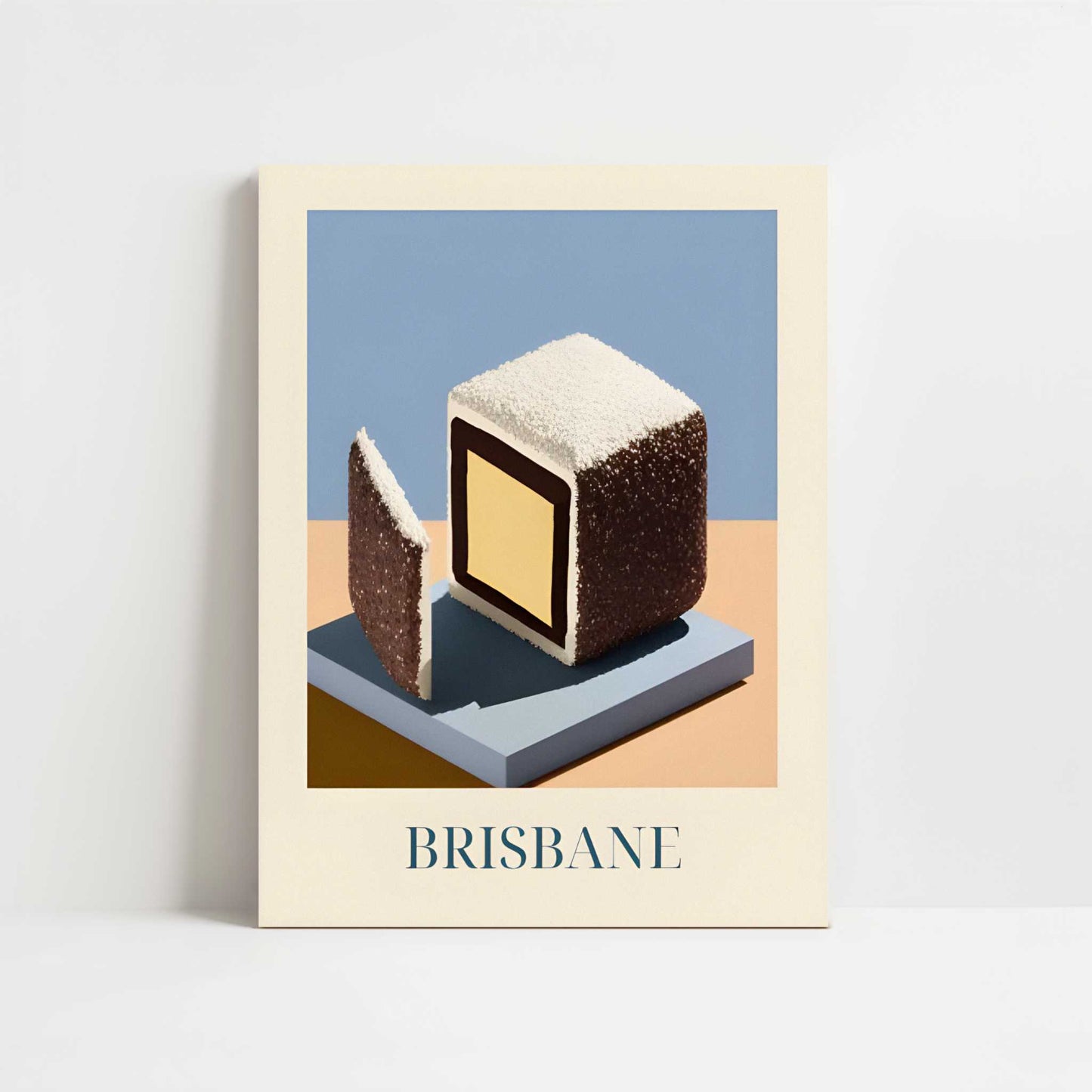 Lamington cake from Brisbane, Australia - Art Print - Unframed art print