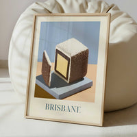 Lamington cake from Brisbane, Australia - Art Print - Interior inspiration