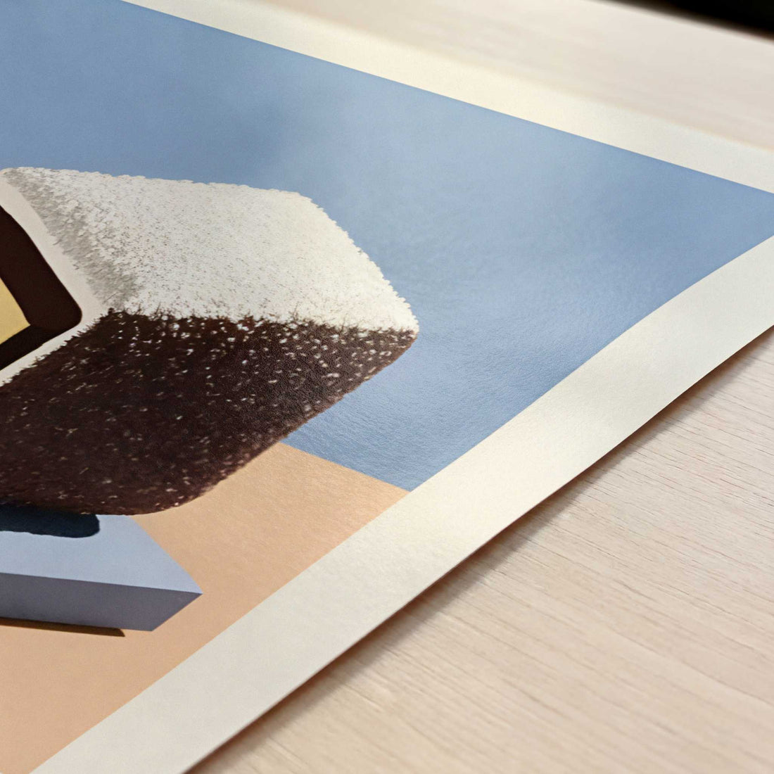 Lamington cake from Brisbane, Australia - Art Print - Close-up detail of the art print