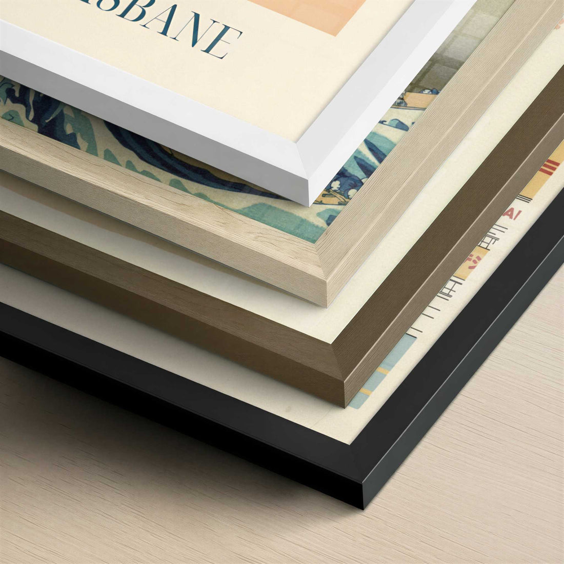 Lamington cake from Brisbane, Australia - Art Print - Close-up detail of the different frames