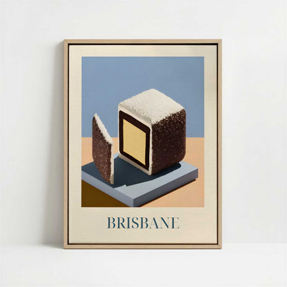Framed Canvas - Framed canvas in oak color frame