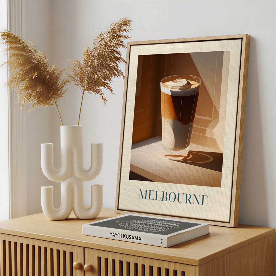 Framed Canvas - Framed canvas in a stylish interior setting
