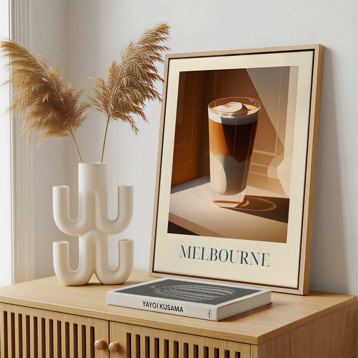 Framed Canvas - Framed canvas in a stylish interior setting