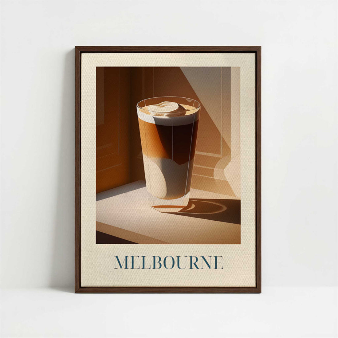 Framed Canvas - Framed canvas in dark wood color frame