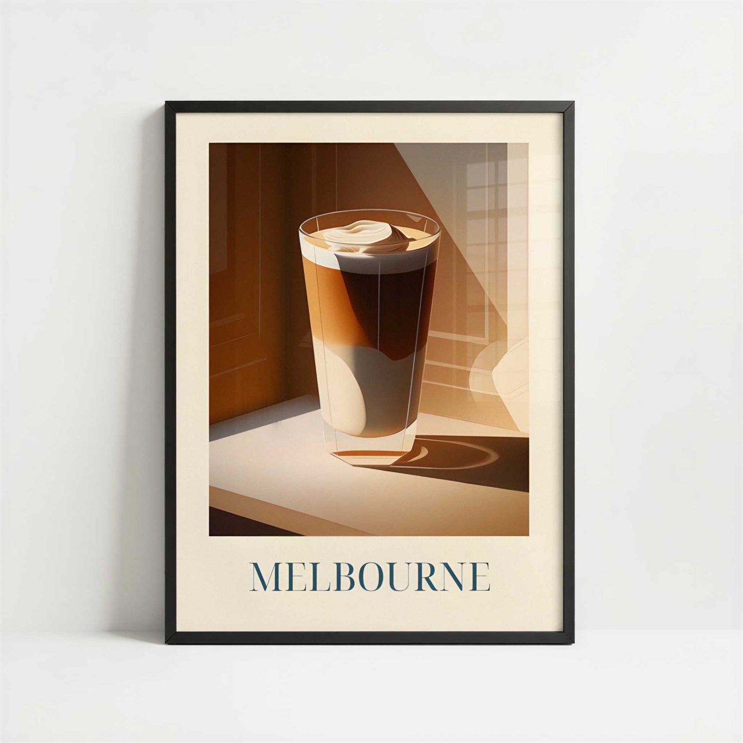 Latte Macchiato from Melbourne, Australia - Art Print - Art print in black frame