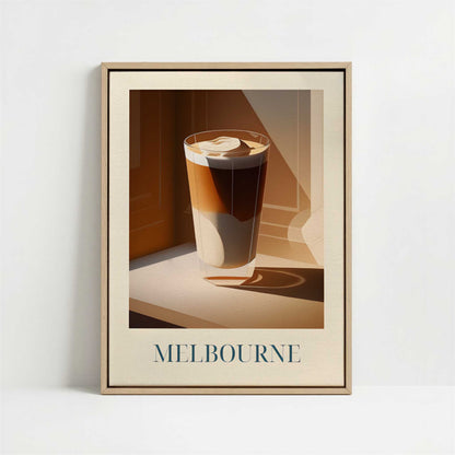 Framed Canvas - Framed canvas in oak color frame