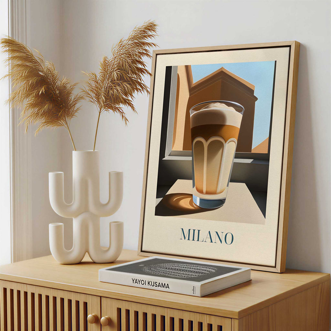 Framed Canvas - Framed canvas in a stylish interior setting