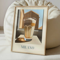 Latte macchiato from Milan, Italy - Art Print - Interior inspiration