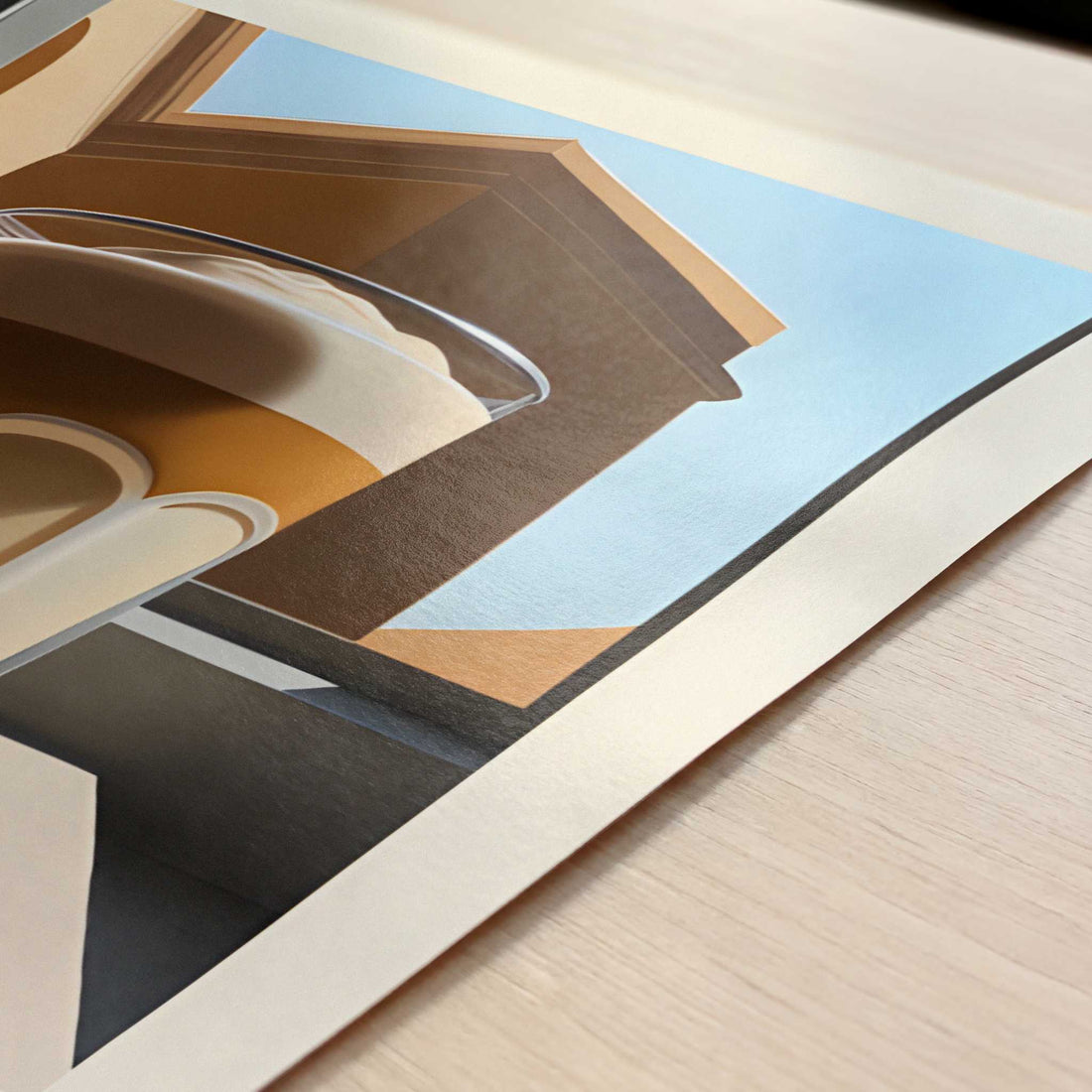 Latte macchiato from Milan, Italy - Art Print - Close-up detail of the art print