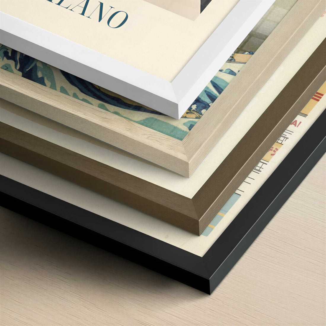 Latte macchiato from Milan, Italy - Art Print - Close-up detail of the different frames