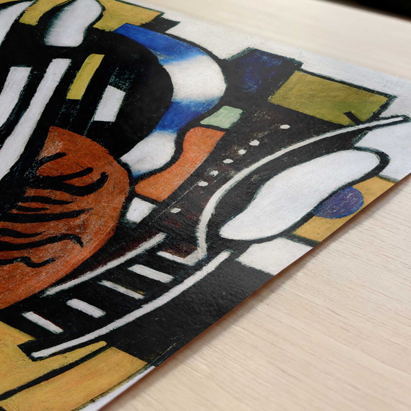 The Red Disc (1943) by Fernand Léger – Art Print - Close-up detail of the art print