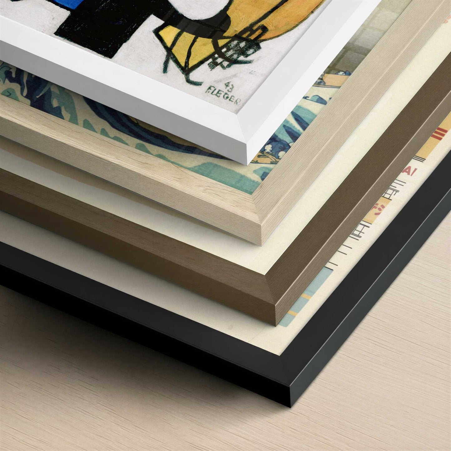 The Red Disc (1943) by Fernand Léger – Art Print - Close-up detail of the different frames