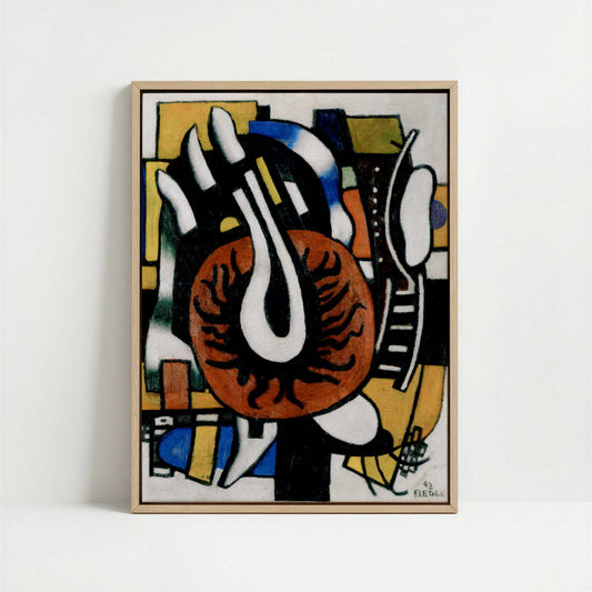 Framed Canvas - Framed canvas in oak color frame