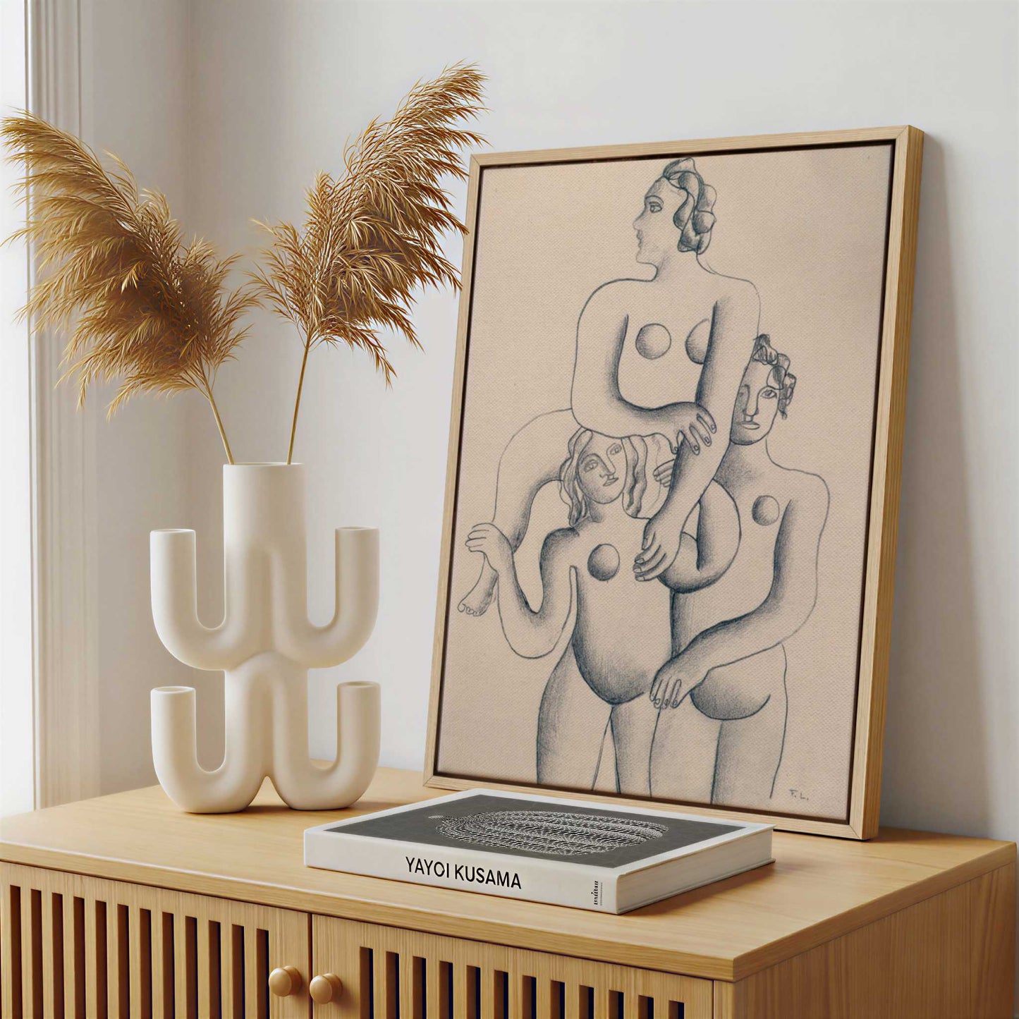 Framed Canvas - Framed canvas in a stylish interior setting