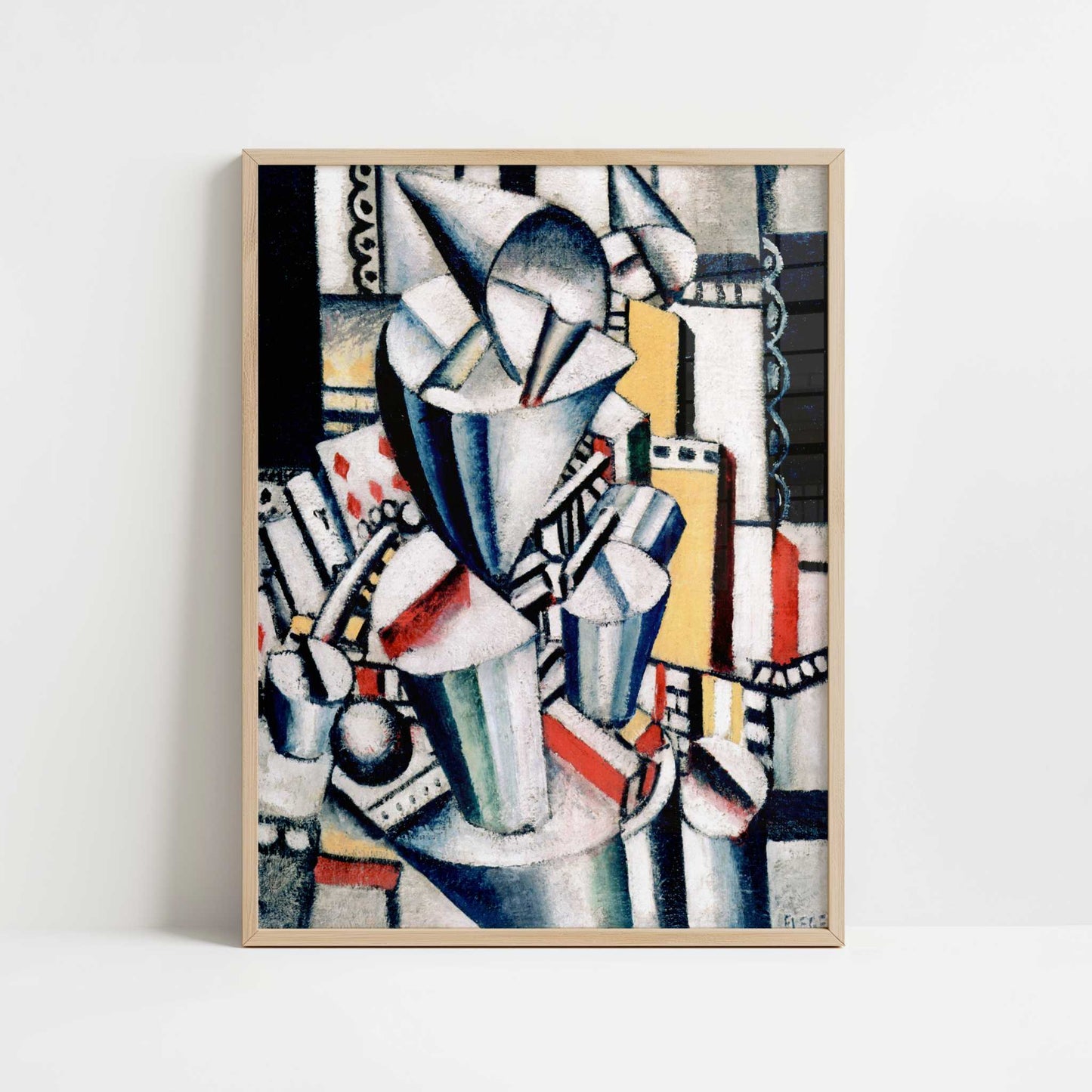 Clown (1918) by Fernand Léger – Art Print - Art print in oak frame