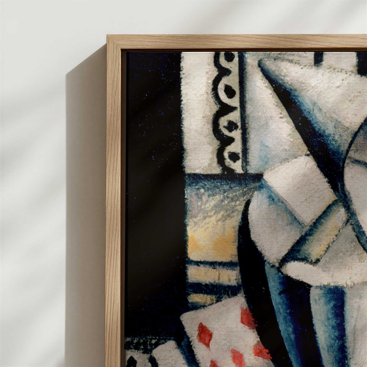 Framed Canvas - Close-up detail and texture of the framed canvas