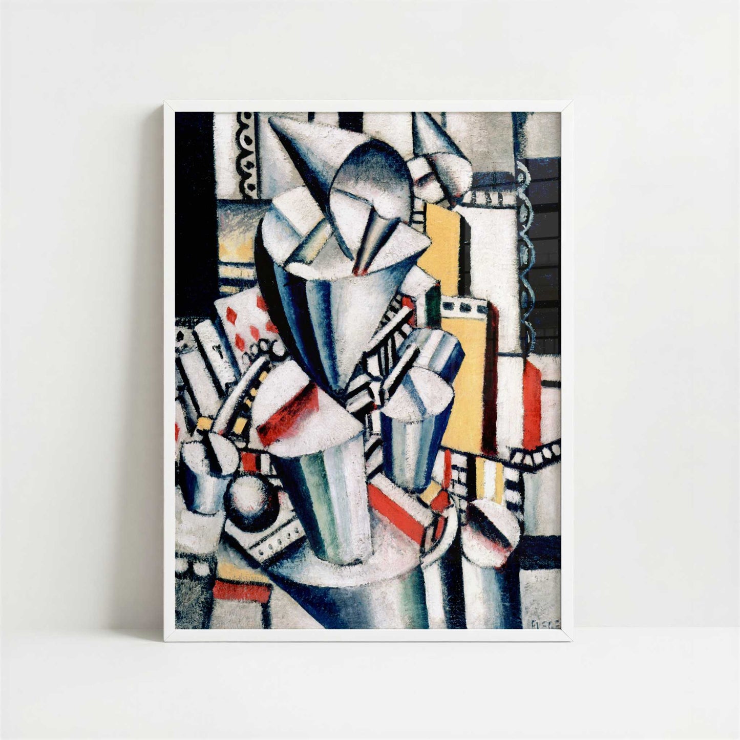 Clown (1918) by Fernand Léger – Art Print - Art print in white frame