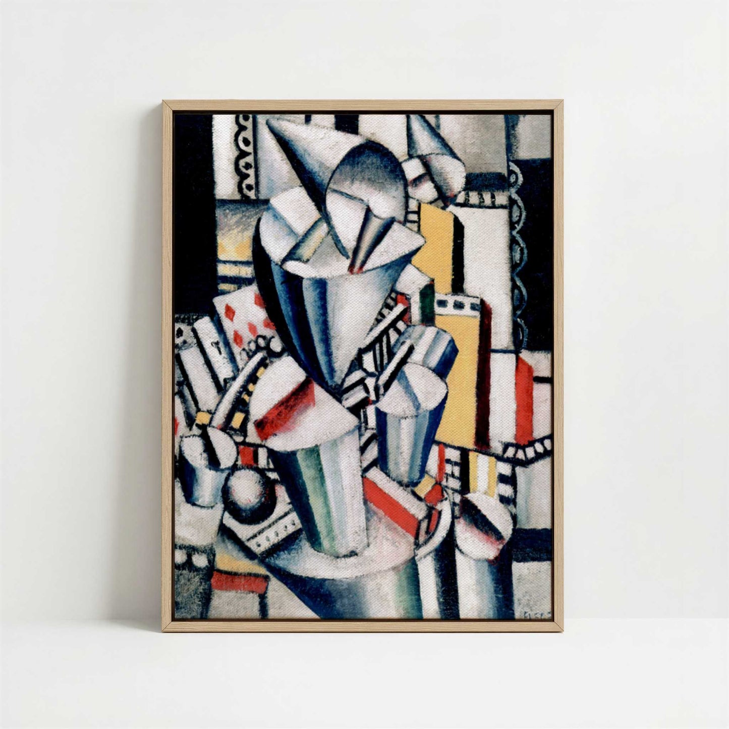 Framed Canvas - Framed canvas in oak color frame