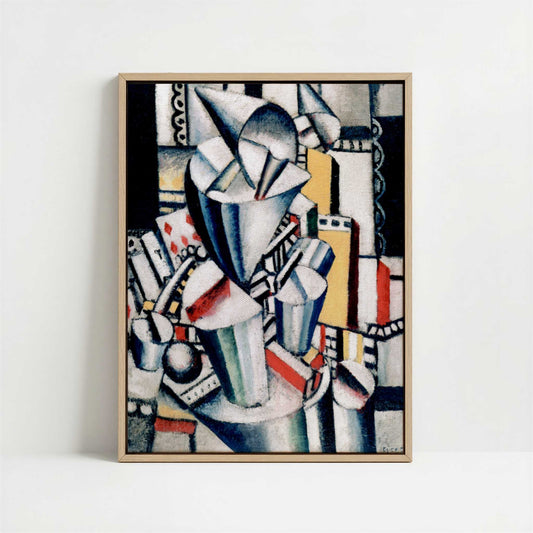 Framed Canvas - Framed canvas in oak color frame