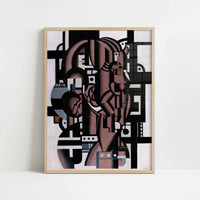 Composition (1923–27) by Fernand Léger – Art Print - Art print in oak frame