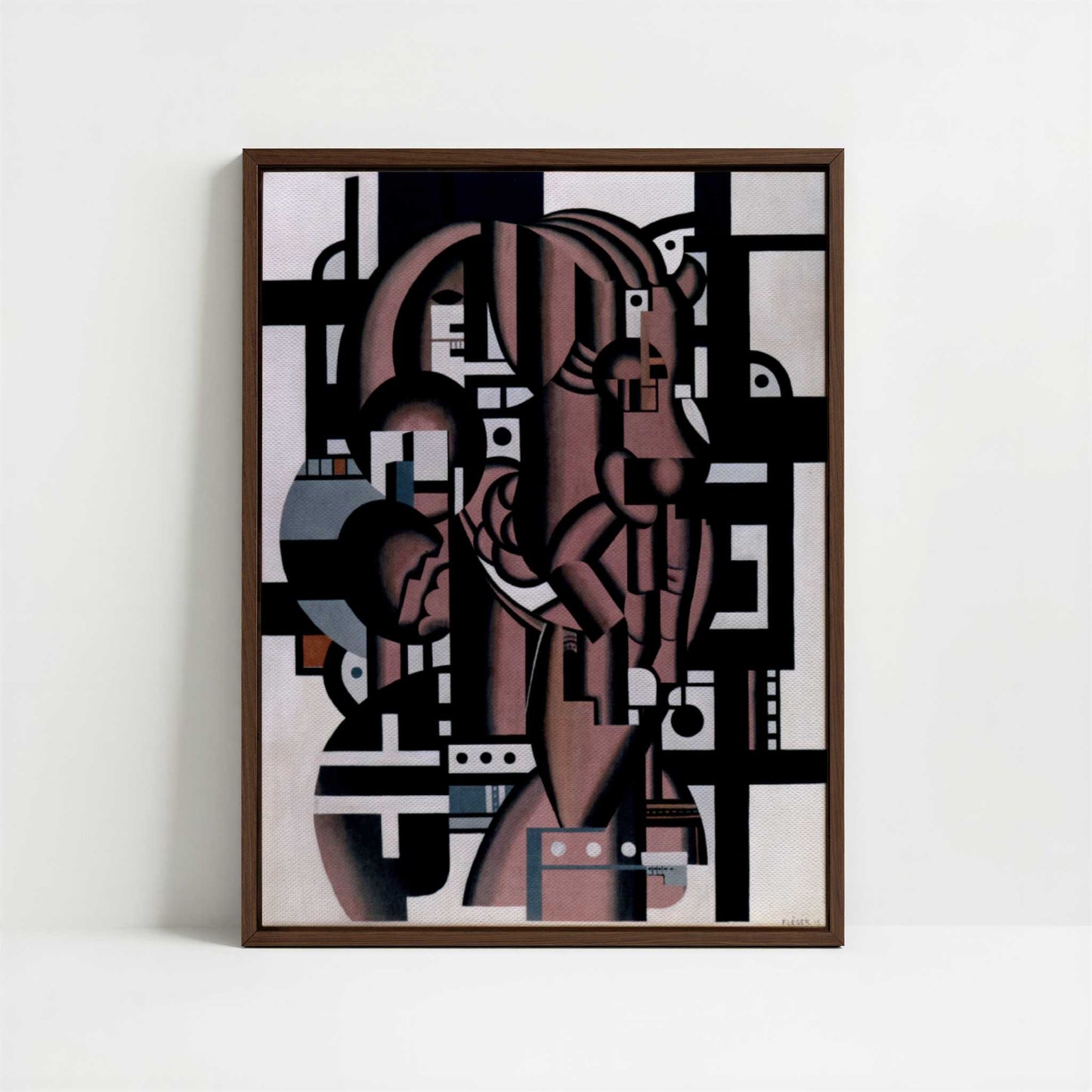 Framed Canvas - Framed canvas in dark wood color frame