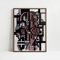 Composition (1923–27) by Fernand Léger – Art Print - Art print in dark wood frame