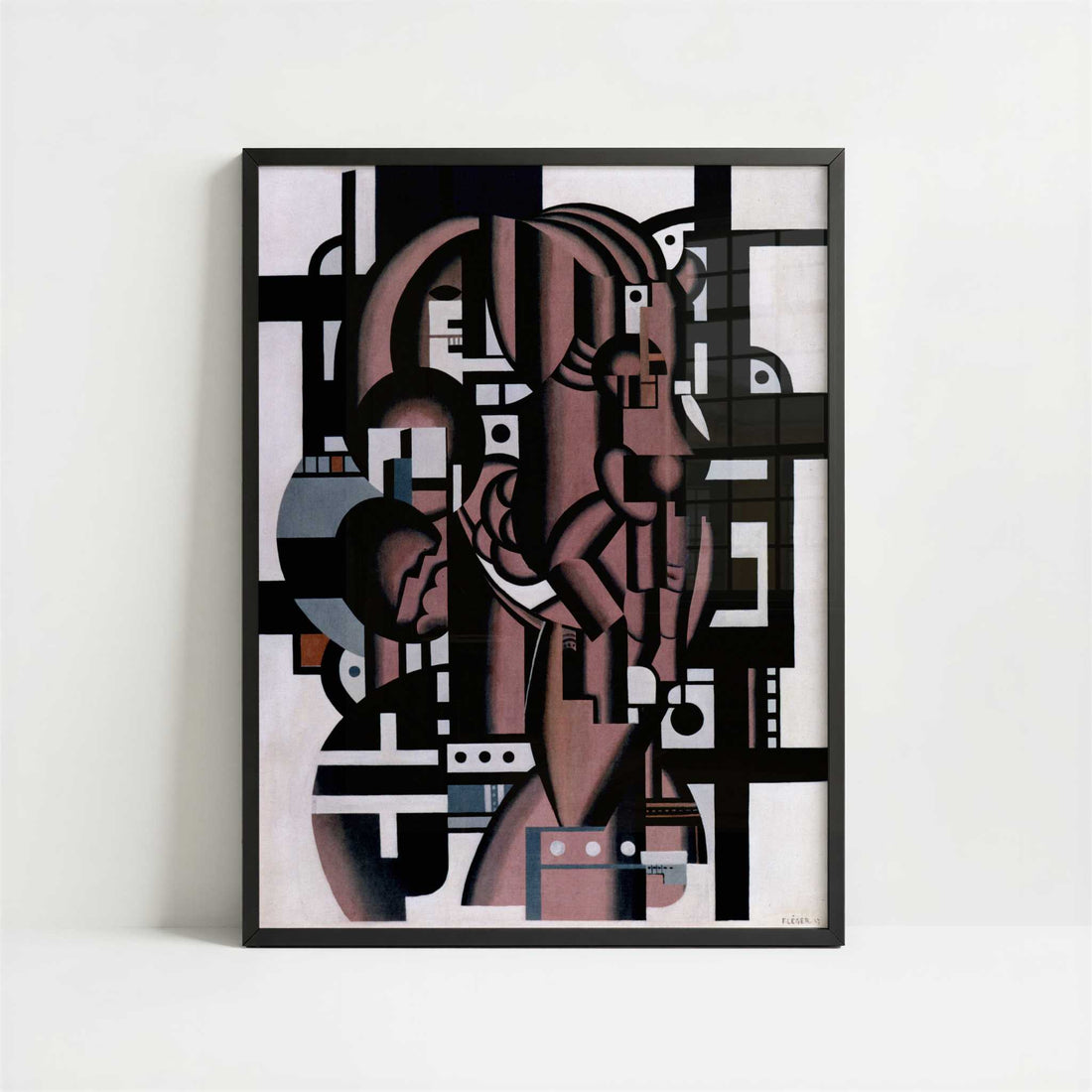 Composition (1923–27) by Fernand Léger – Art Print - Art print in black frame