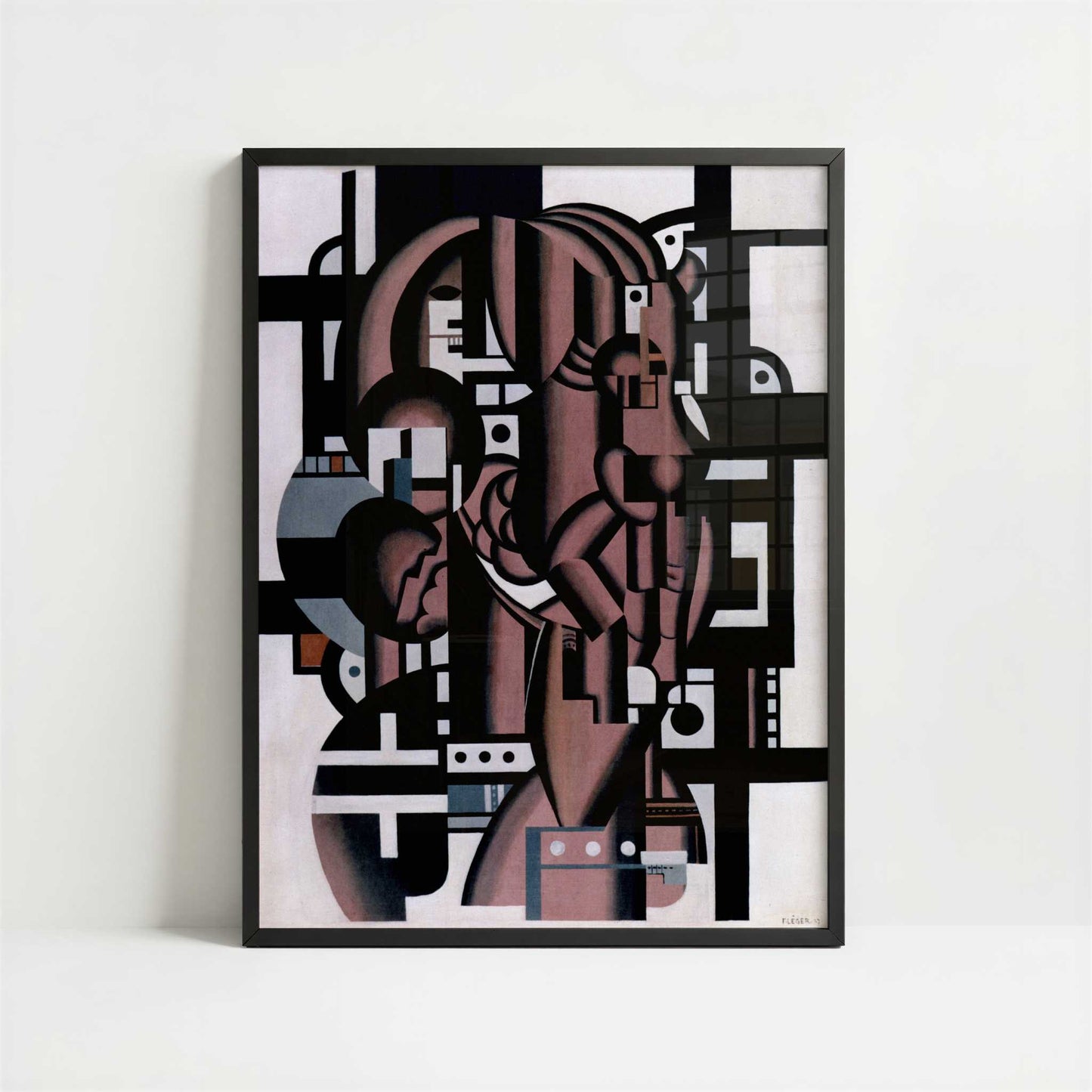 Composition (1923–27) by Fernand Léger – Art Print - Art print in black frame