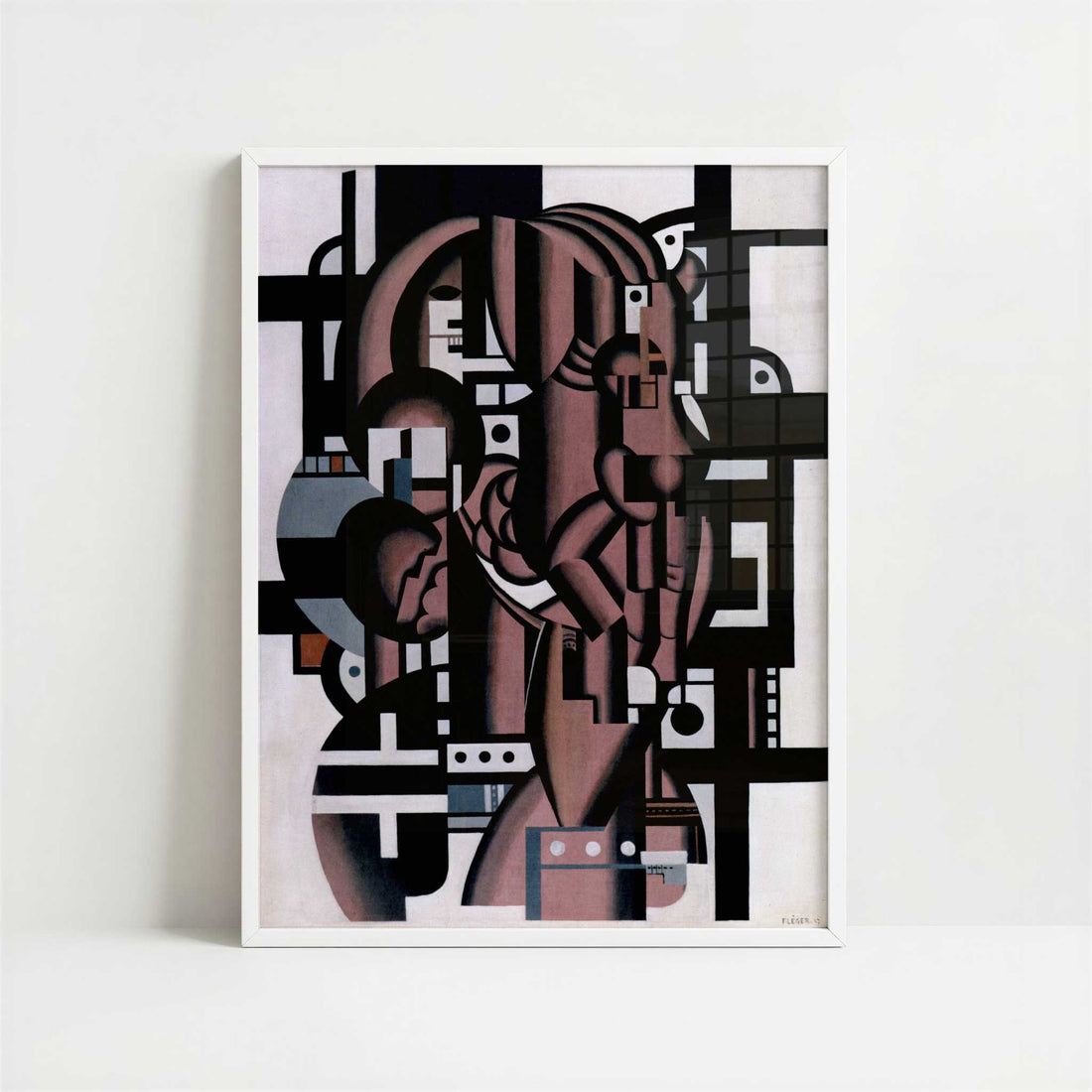 Composition (1923–27) by Fernand Léger – Art Print - Art print in white frame