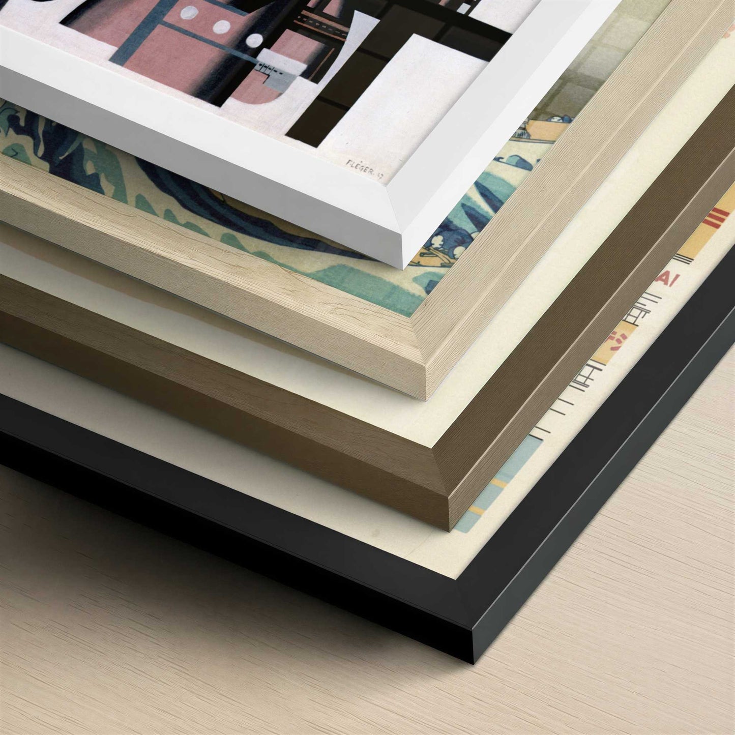 Composition (1923–27) by Fernand Léger – Art Print - Close-up detail of the different frames