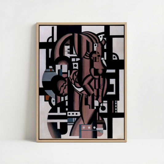 Framed Canvas - Framed canvas in oak color frame