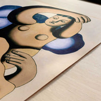 Composition with Two Parrots (1937) by Fernand Léger – Art Print - Close-up detail of the art print