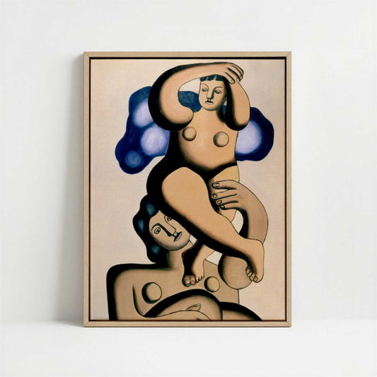 Framed Canvas - Framed canvas in oak color frame