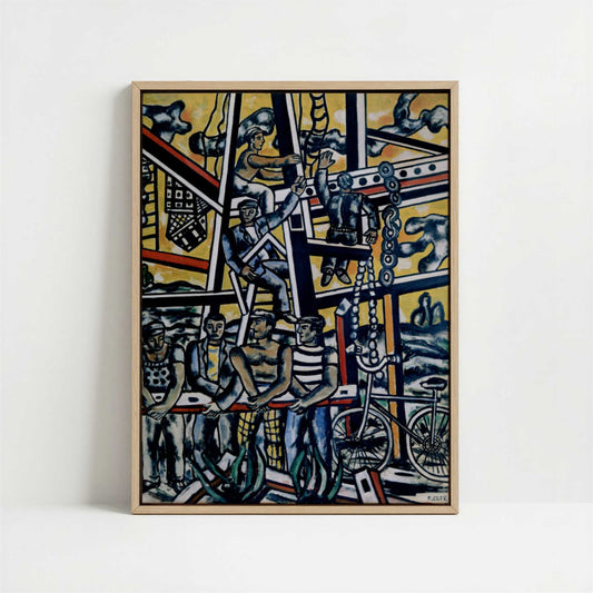 Framed Canvas - Framed canvas in oak color frame