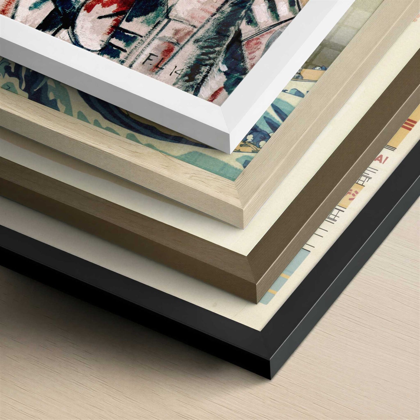 Contrast of Shapes (1914) by Fernand Léger – Art Print - Close-up detail of the different frames