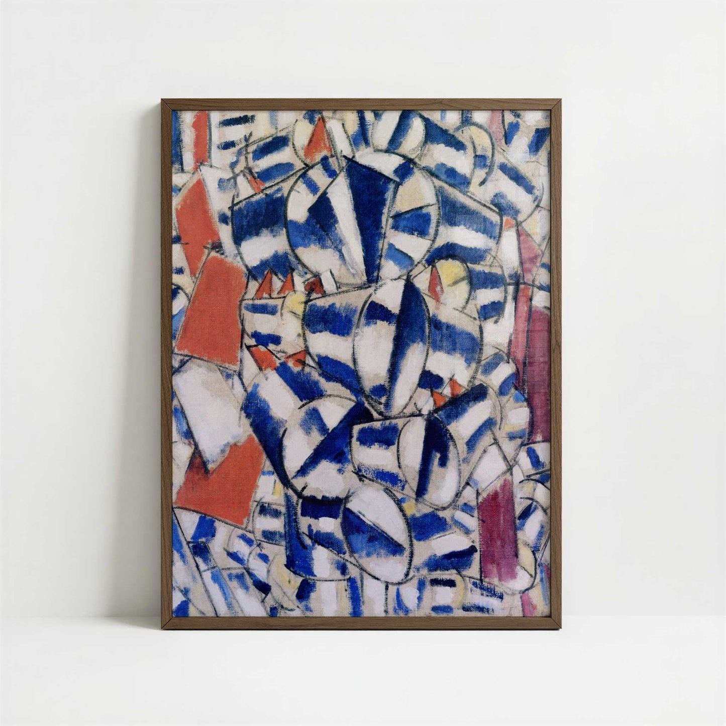 Contrasting Forms (1913) by Fernand Léger – Art Print - Art print in dark wood frame