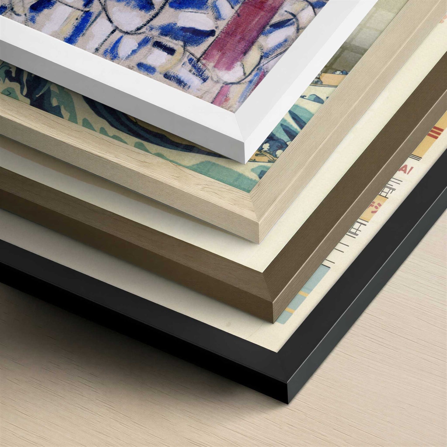 Contrasting Forms (1913) by Fernand Léger – Art Print - Close-up detail of the different frames