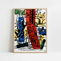 Country Outing (1952-3) by Fernand Léger – Art Print - Art print in oak frame