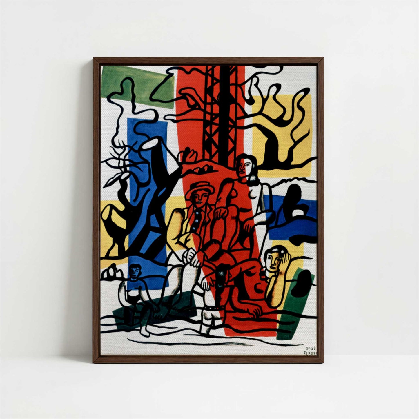 Framed Canvas - Framed canvas in dark wood color frame
