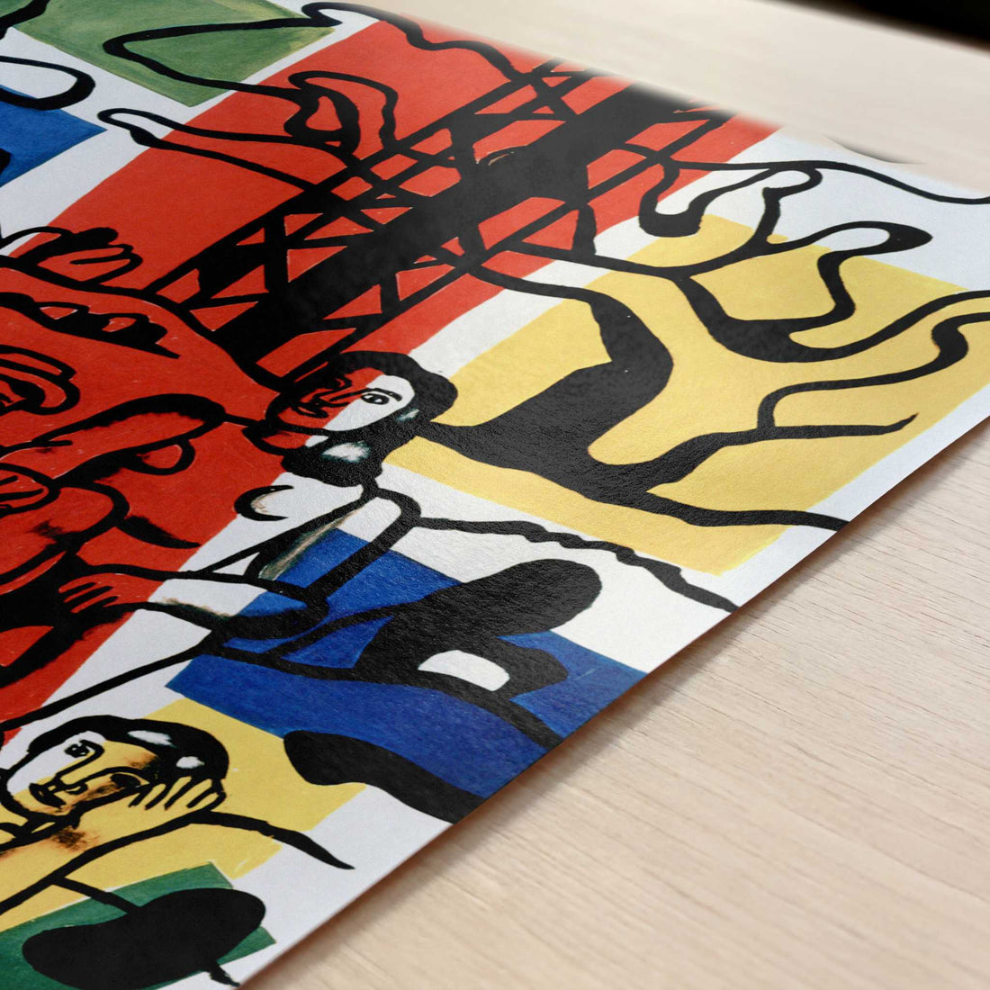 Country Outing (1952-3) by Fernand Léger – Art Print - Close-up detail of the art print