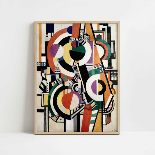Discs (1918) by Fernand Léger – Art Print - Art print in oak frame
