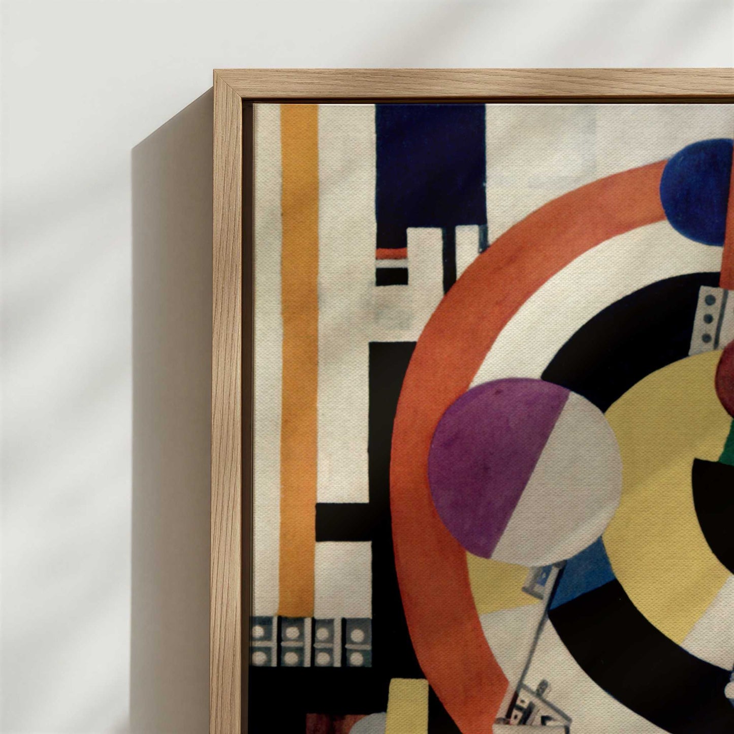 Framed Canvas - Close-up detail and texture of the framed canvas