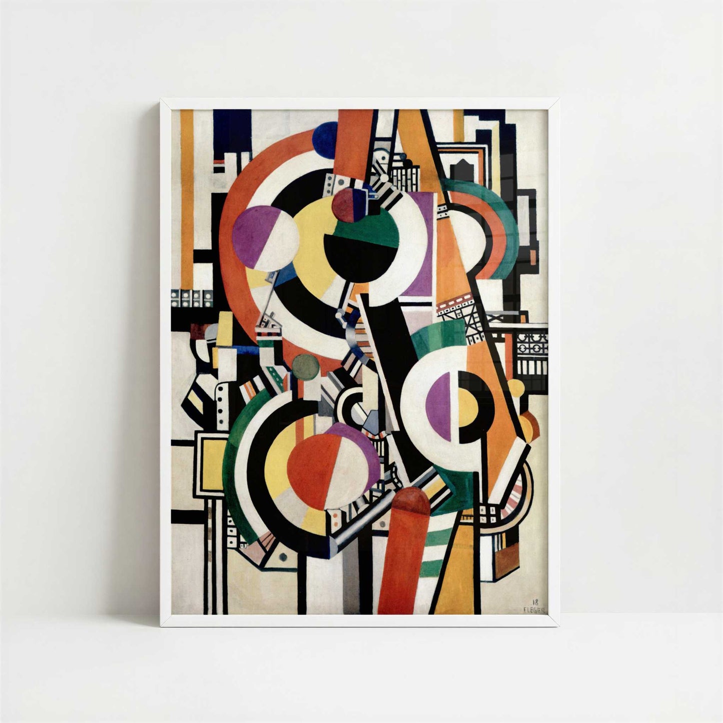Discs (1918) by Fernand Léger – Art Print - Art print in white frame