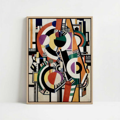 Framed Canvas - Framed canvas in oak color frame