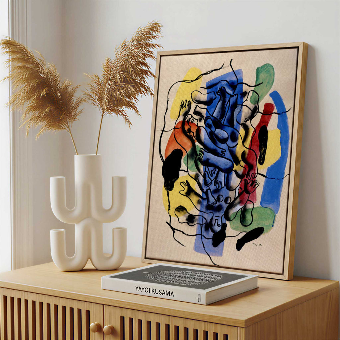 Framed Canvas - Framed canvas in a stylish interior setting