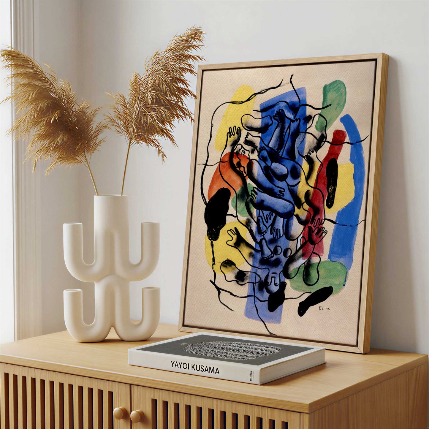Framed Canvas - Framed canvas in a stylish interior setting