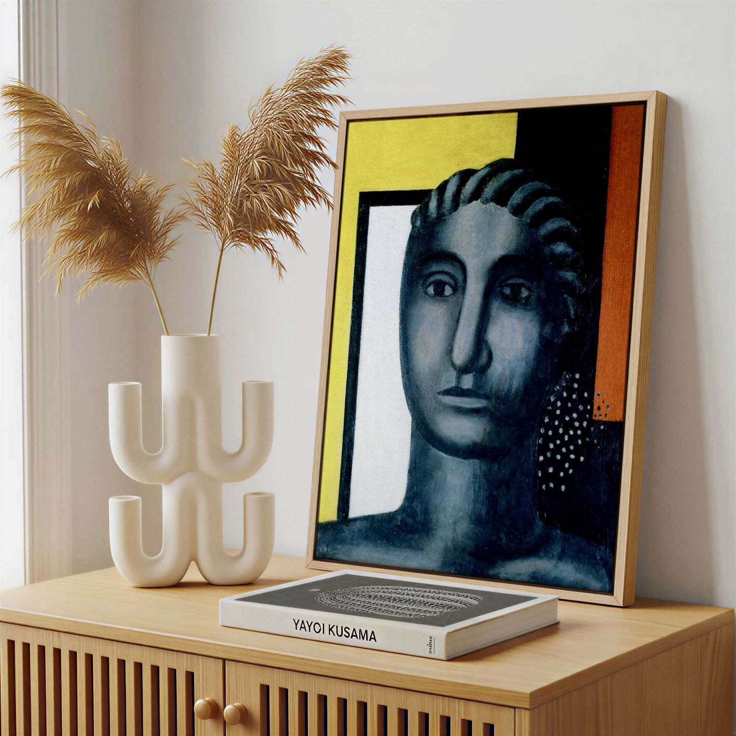 Framed Canvas - Framed canvas in a stylish interior setting