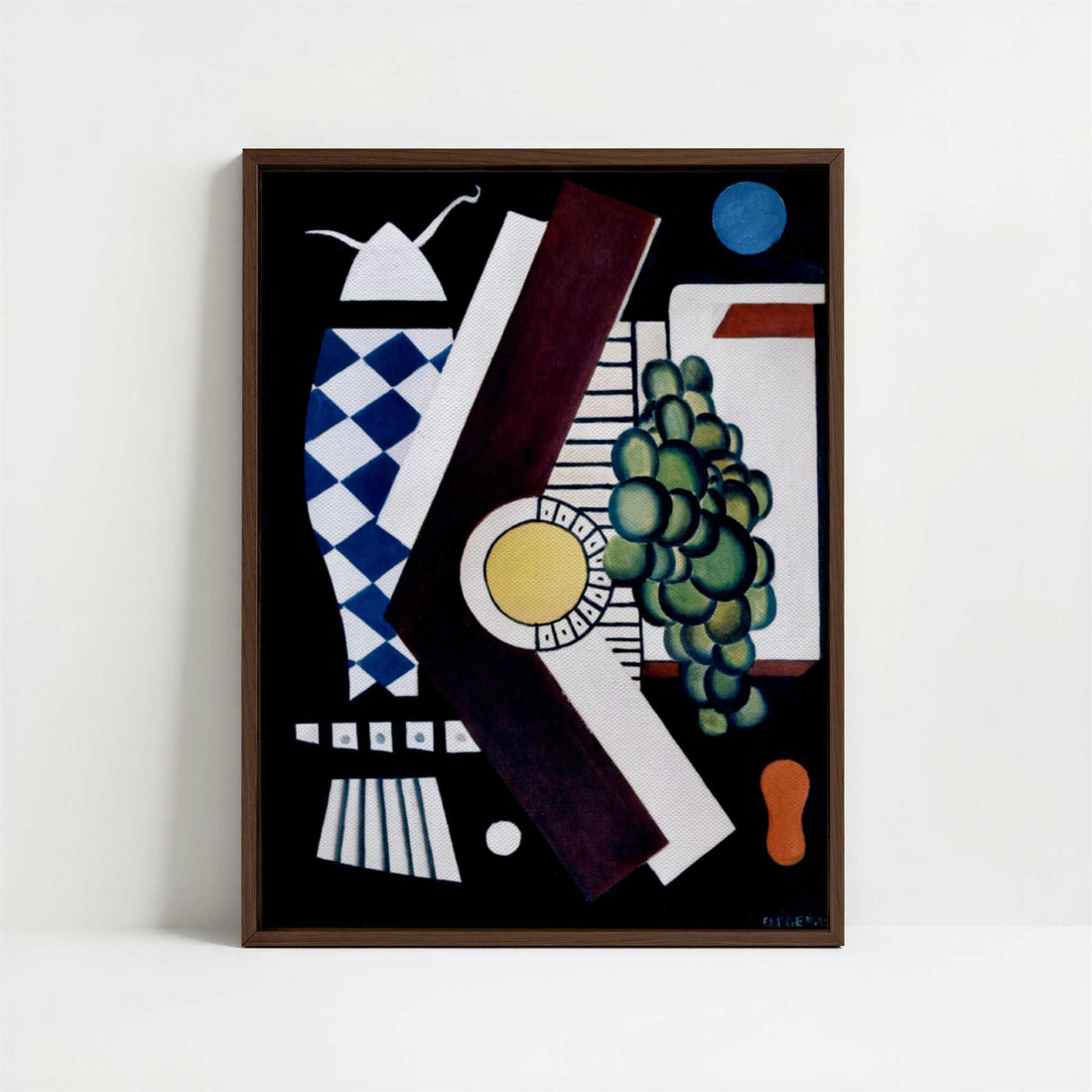 Framed Canvas - Framed canvas in dark wood color frame