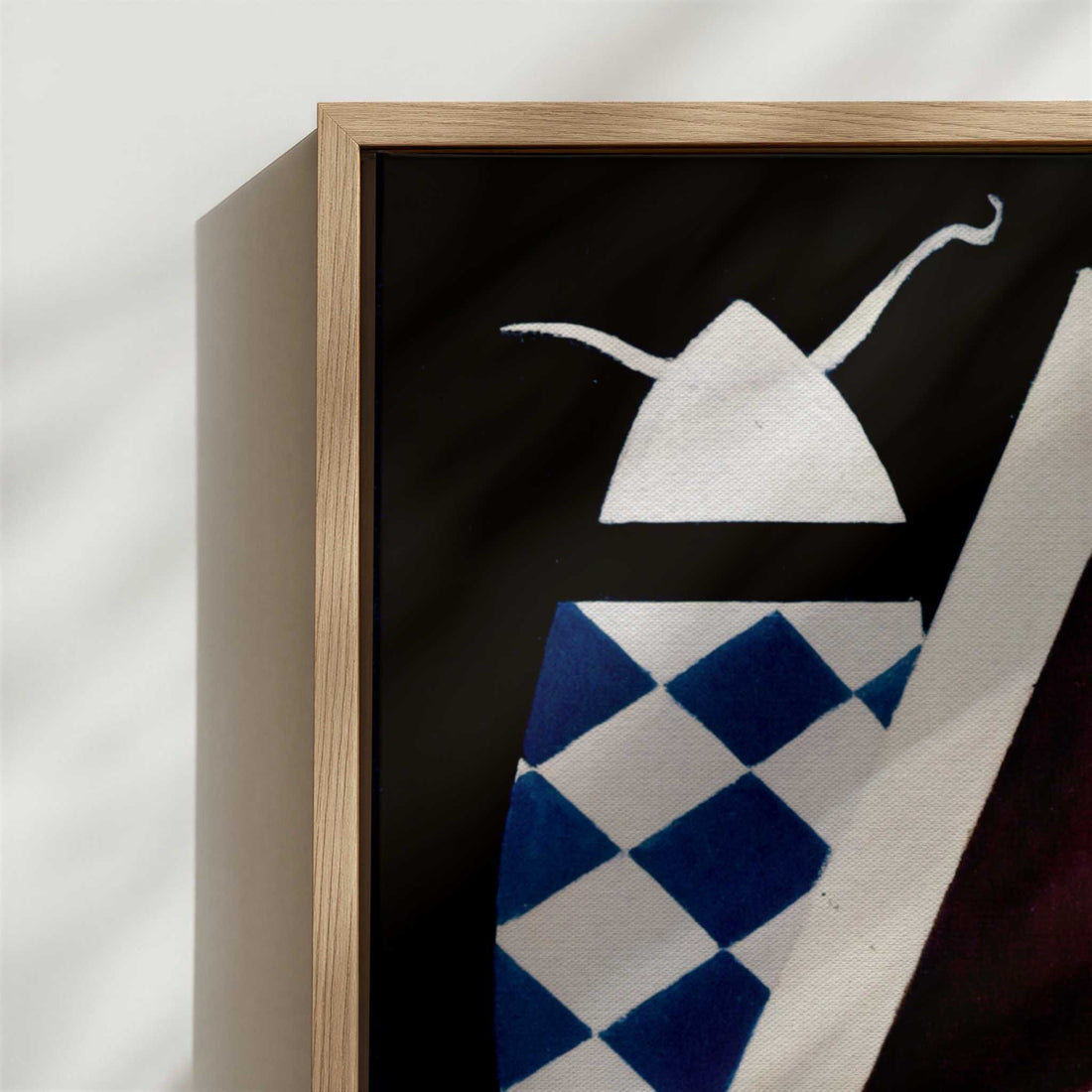 Framed Canvas - Close-up detail and texture of the framed canvas