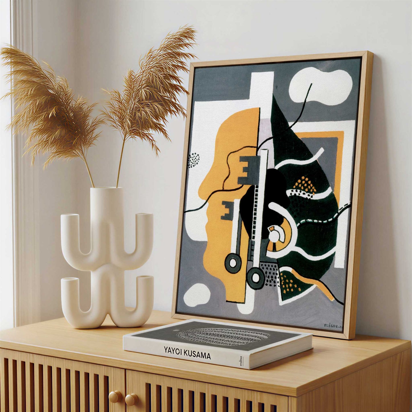Framed Canvas - Framed canvas in a stylish interior setting